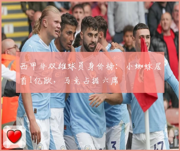 西甲非双雄球员身价榜：小蜘蛛居首1亿欧，马竞占据六席